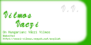 vilmos vaczi business card